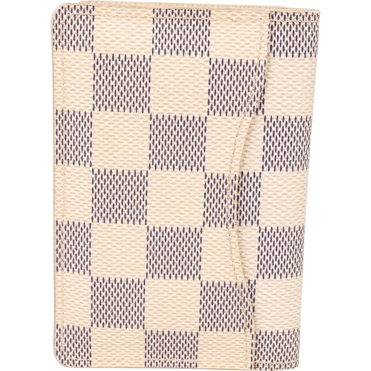 Louis Vuitton Monogram Damier Azur Card Holder Beige