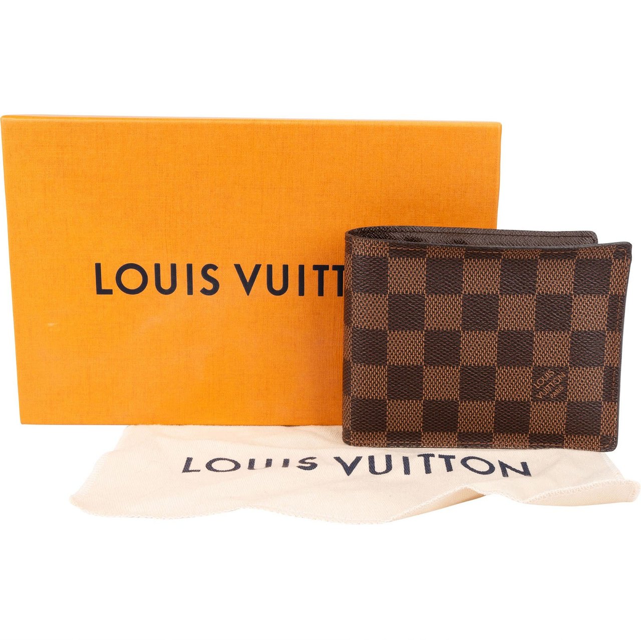 Louis Vuitton Monogram Damier Ebene Multiple Wallet Bruin