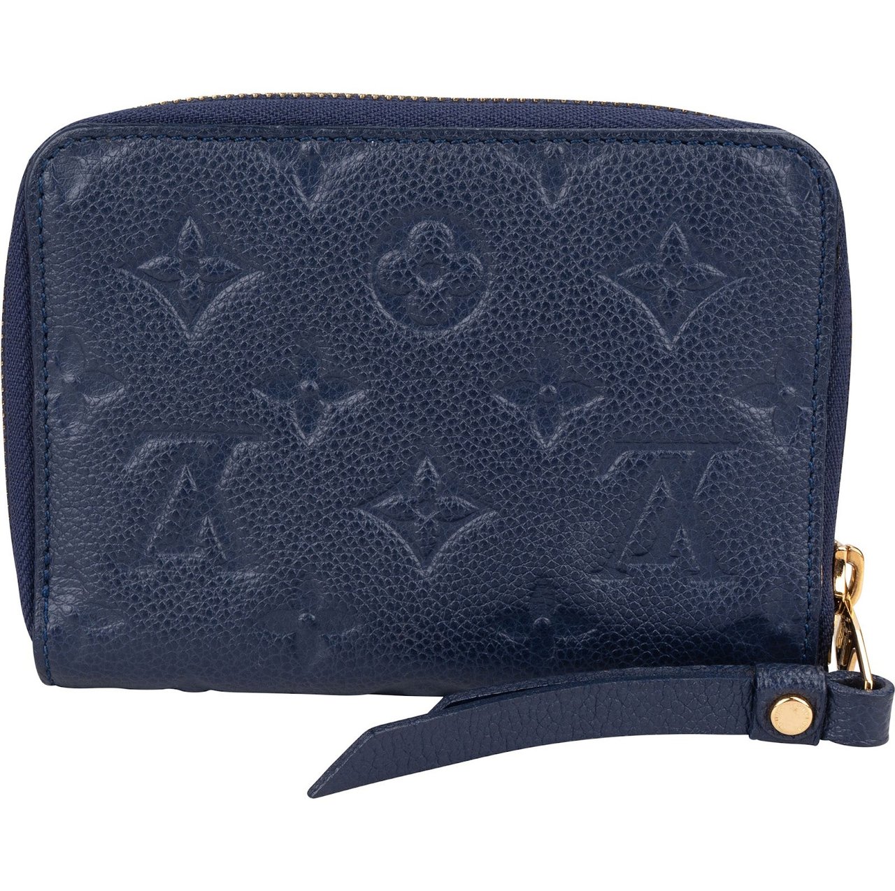 Louis Vuitton Monogram Empreinte Leather Zippy Celeste Wallet Blauw