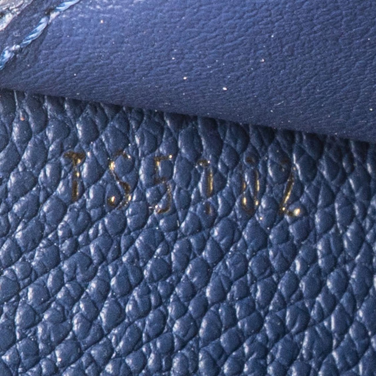 Louis Vuitton Monogram Empreinte Leather Zippy Celeste Wallet Blauw