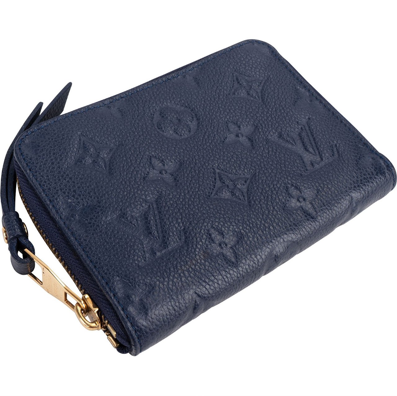 Louis Vuitton Monogram Empreinte Leather Zippy Celeste Wallet Blauw