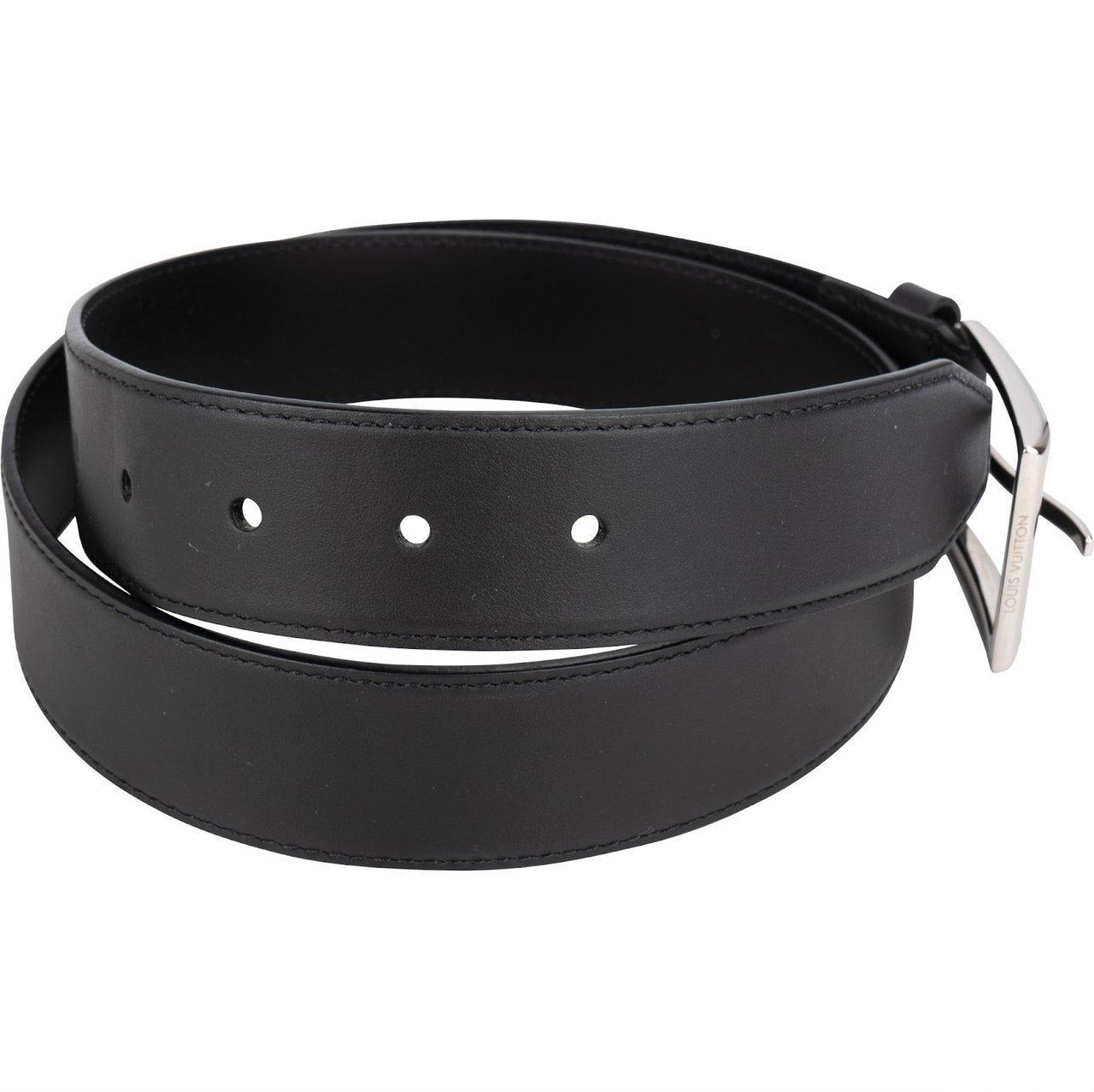 Louis Vuitton Noir Leather Ceinture Classique Belt (85 / 34) M0542 Zwart