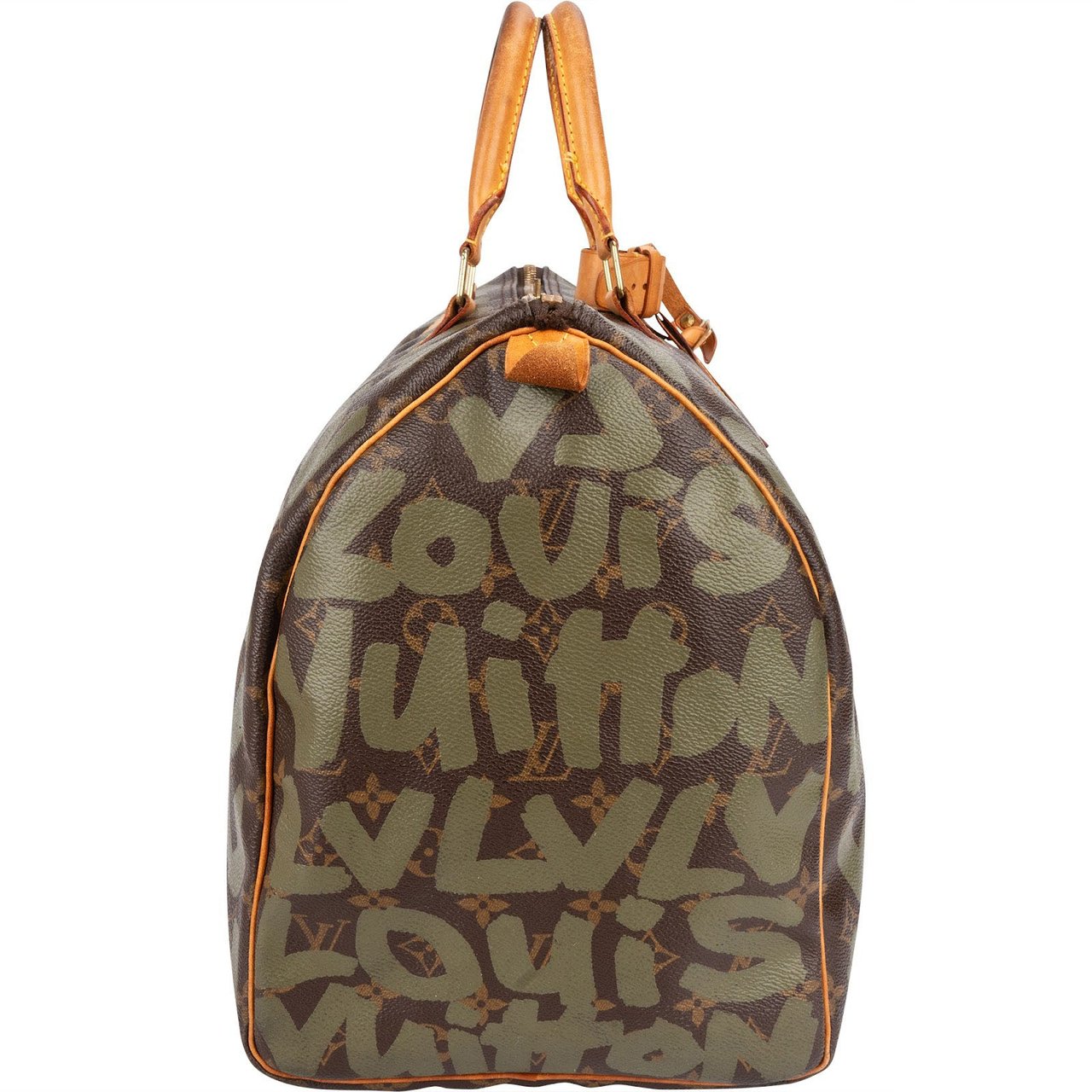 Louis Vuitton Limited Graffiti Monogram Canvas Keepall 50 Travel Bag Bruin