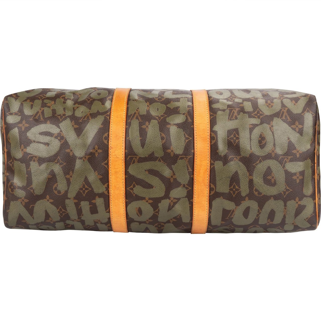Louis Vuitton Limited Graffiti Monogram Canvas Keepall 50 Travel Bag Bruin