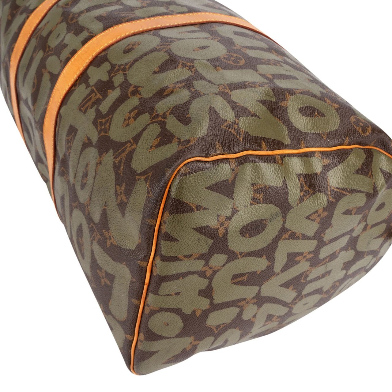 Louis Vuitton Limited Graffiti Monogram Canvas Keepall 50 Travel Bag Bruin