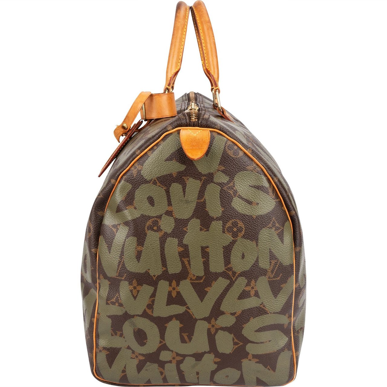Louis Vuitton Limited Graffiti Monogram Canvas Keepall 50 Travel Bag Bruin