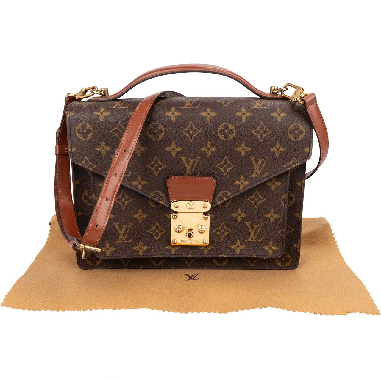 Louis Vuitton Louis Vuitton Monogram Canvas Monceau Handbag Bruin
