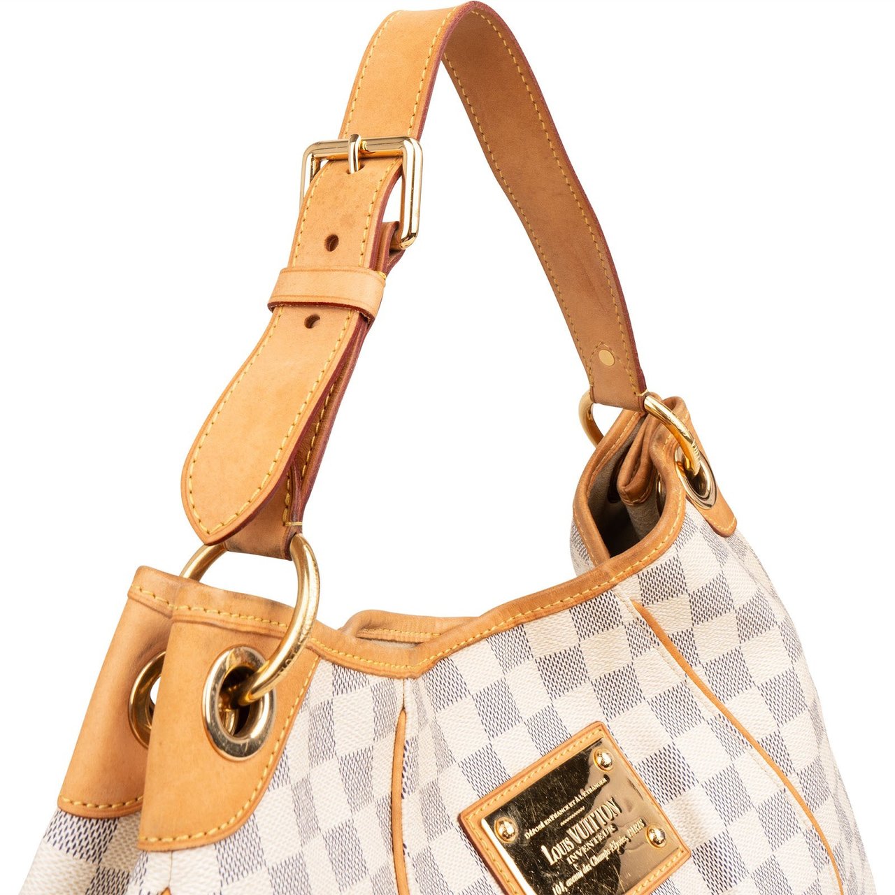 Louis Vuitton Louis Vuitton Monogram Damier Azur Galliera PM Shoulder Bag Wit