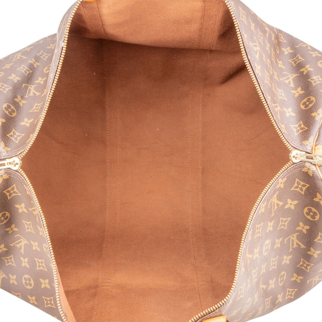 Louis Vuitton Monogram Canvas Keepall 60 Bandoulière Travel Bag Bruin