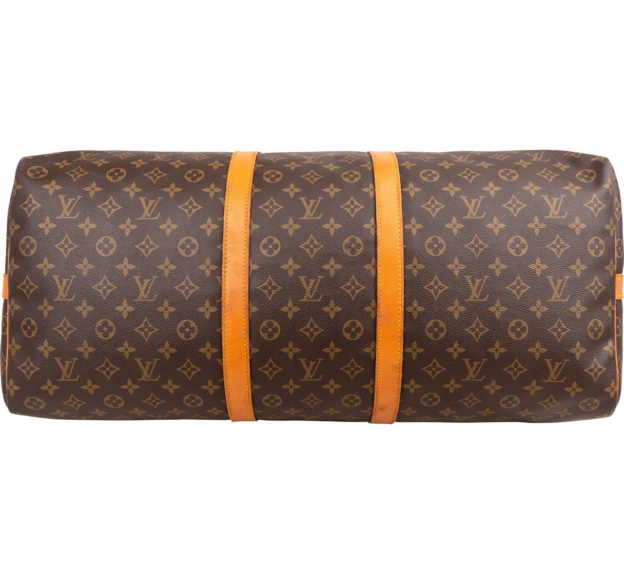 Louis Vuitton Monogram Canvas Keepall 60 Bandoulière Travel Bag Bruin