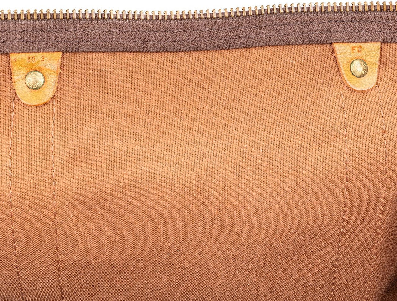 Louis Vuitton Monogram Canvas Keepall 60 Bandoulière Travel Bag Bruin