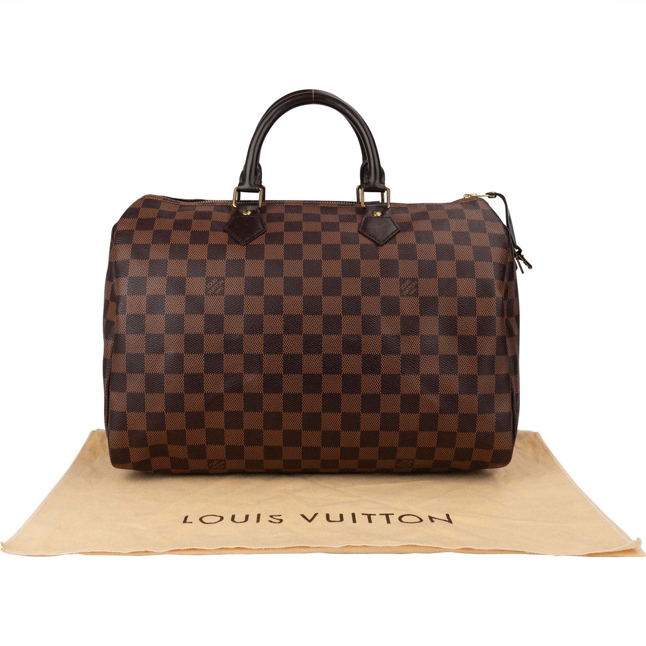 Louis Vuitton Louis Vuitton Damier Ebene Monogram Speedy 35 Handbag Divers