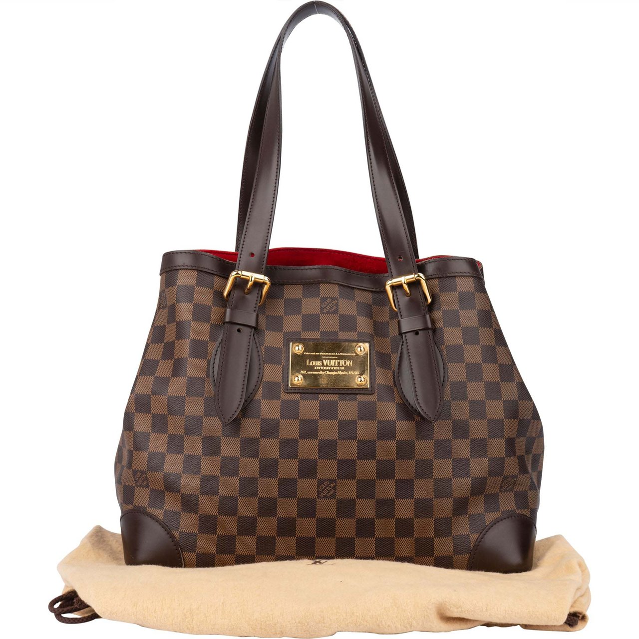 Louis Vuitton Louis Vuitton Damier Ebene Monogram Hampstead MM Handbag Divers