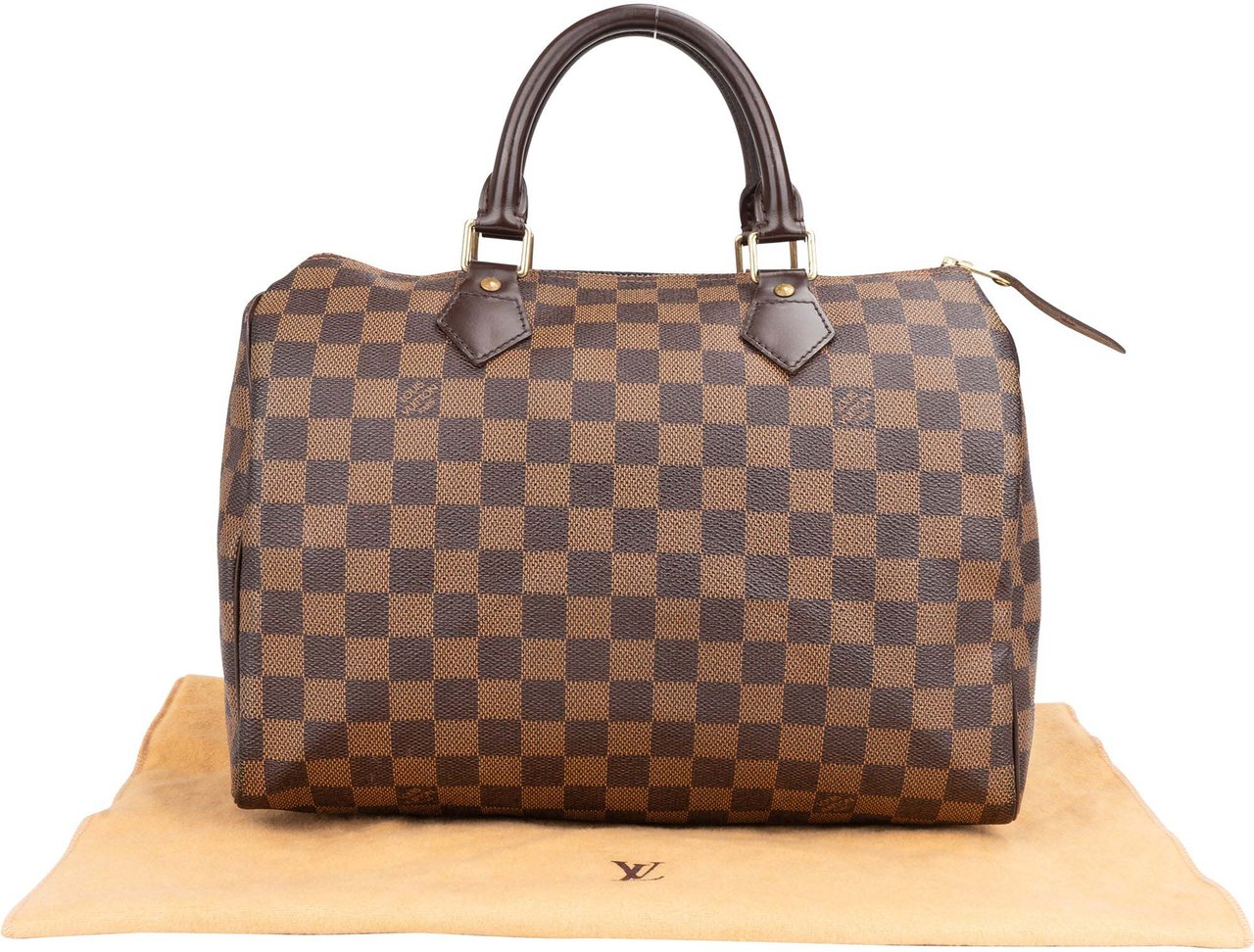Louis Vuitton Louis Vuitton Damier Ebene Monogram Speedy 30 Handbag Divers