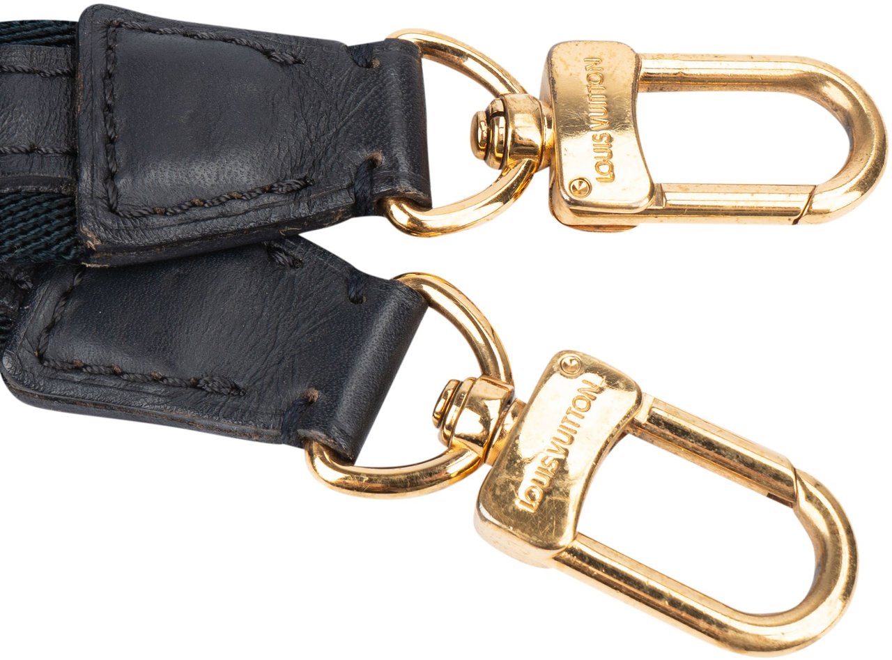 Louis Vuitton Louis Vuitton Cotton Leather Bags Strap Blauw