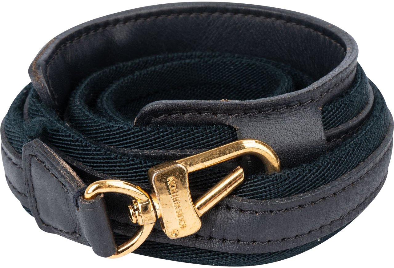 Louis Vuitton Louis Vuitton Cotton Leather Bags Strap Blauw