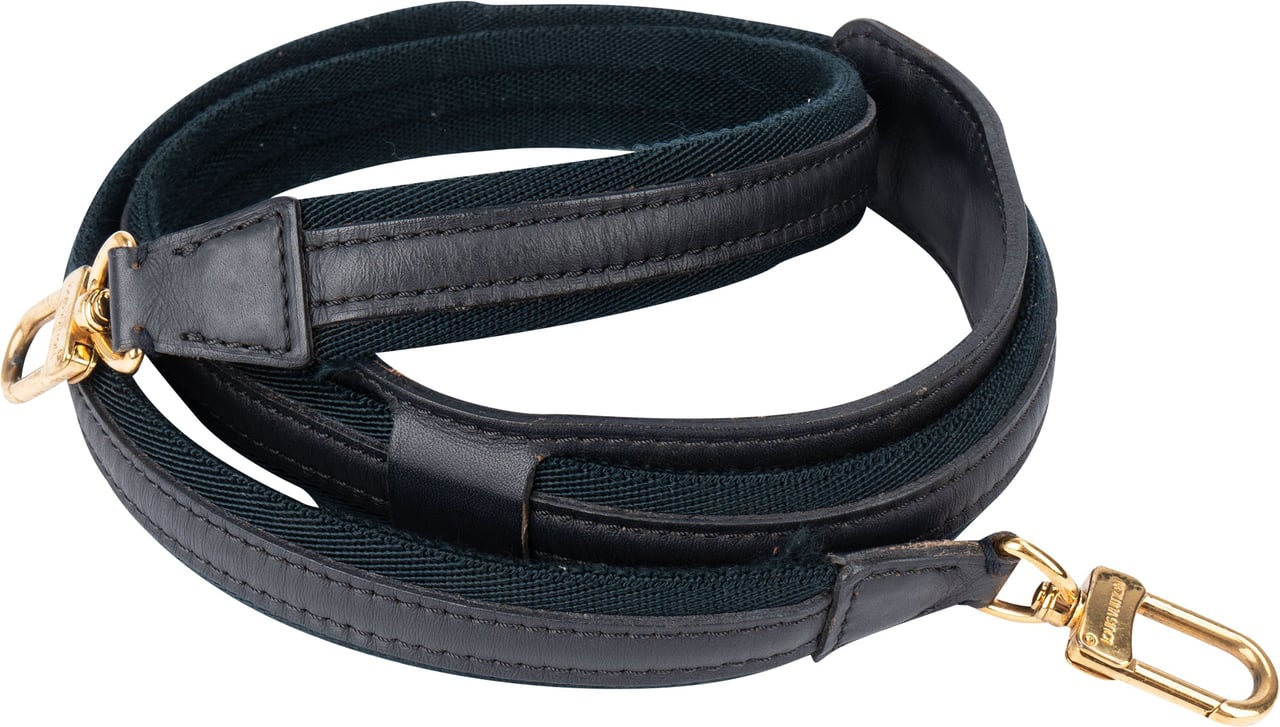 Louis Vuitton Louis Vuitton Cotton Leather Bags Strap Blauw