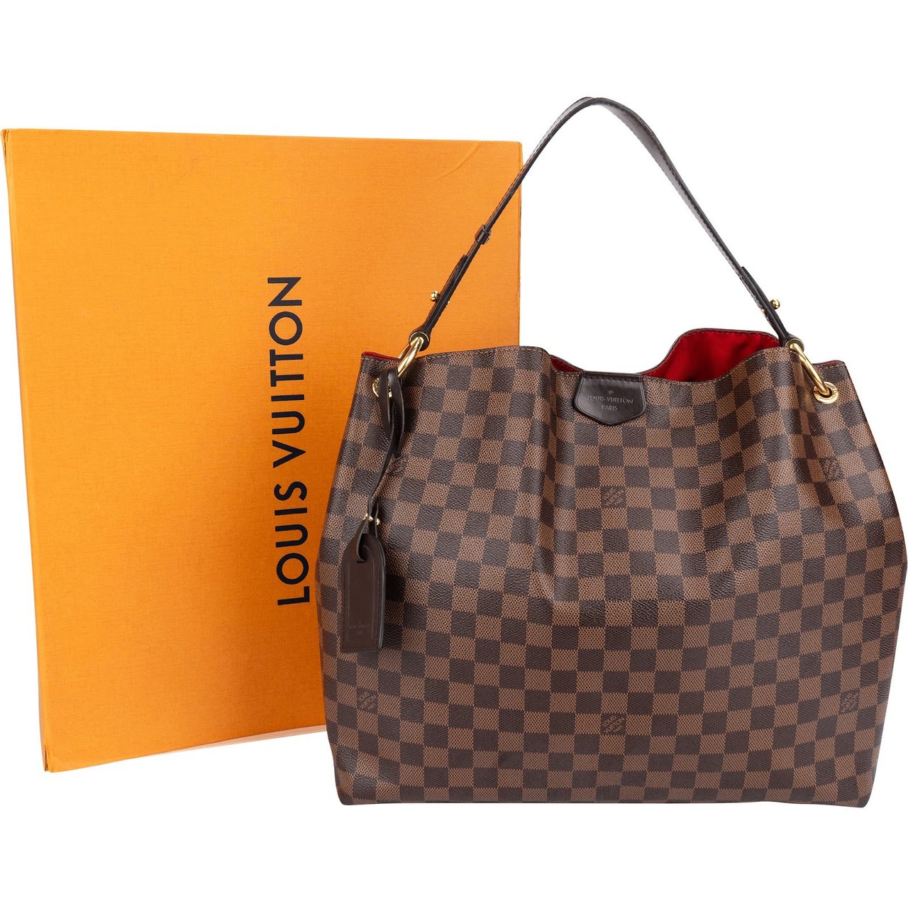 Louis Vuitton Louis Vuitton Monogram Damier Ebene Graceful MM Shoulder Bag Bruin