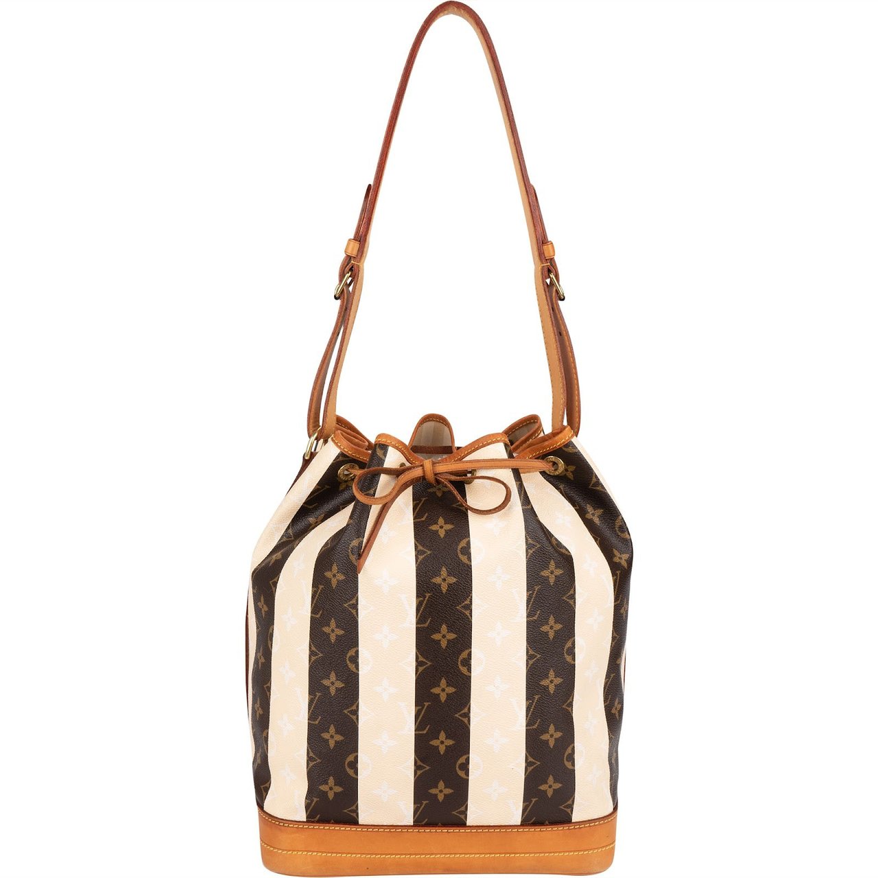 Louis Vuitton Louis Vuitton Canvas Monogram Limited Rayures Sac Noé Grande Shoulder Bag M40563 Bruin
