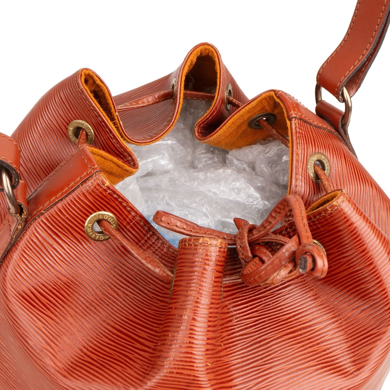 Louis Vuitton Cognac Epi Leather Sac Noé Grande Shoulder Bag Bruin