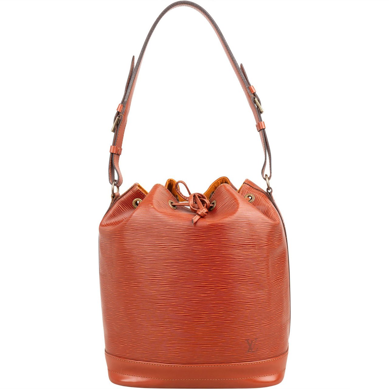 Louis Vuitton Cognac Epi Leather Sac Noé Grande Shoulder Bag Bruin