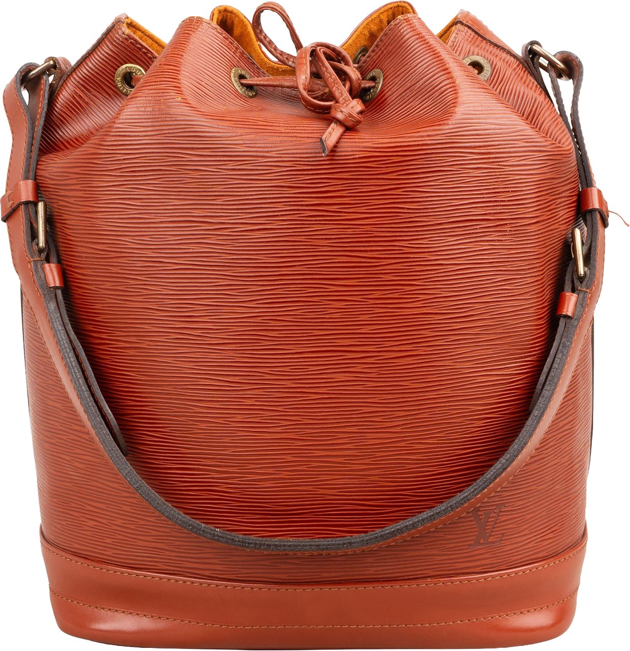 Louis Vuitton Cognac Epi Leather Sac Noé Grande Shoulder Bag Bruin