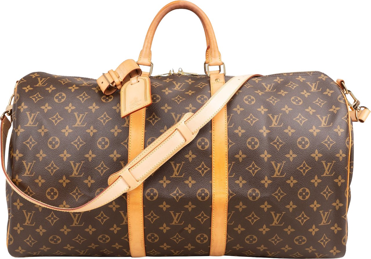 Louis Vuitton Louis Vuitton Monogram Canvas Keepall 55 Bandoulière Travel Bag Bruin