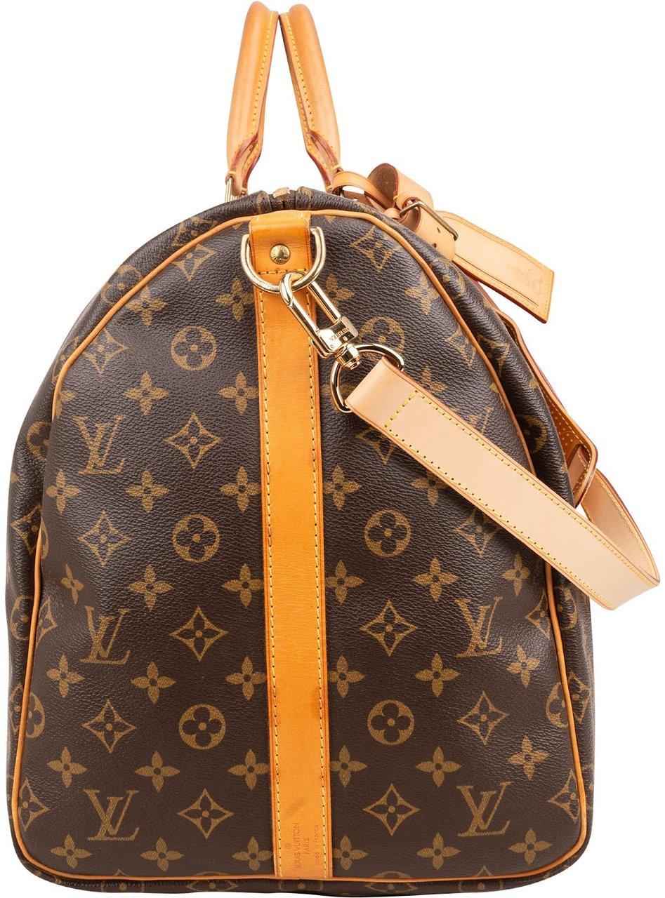 Louis Vuitton Louis Vuitton Monogram Canvas Keepall 55 Bandoulière Travel Bag Bruin