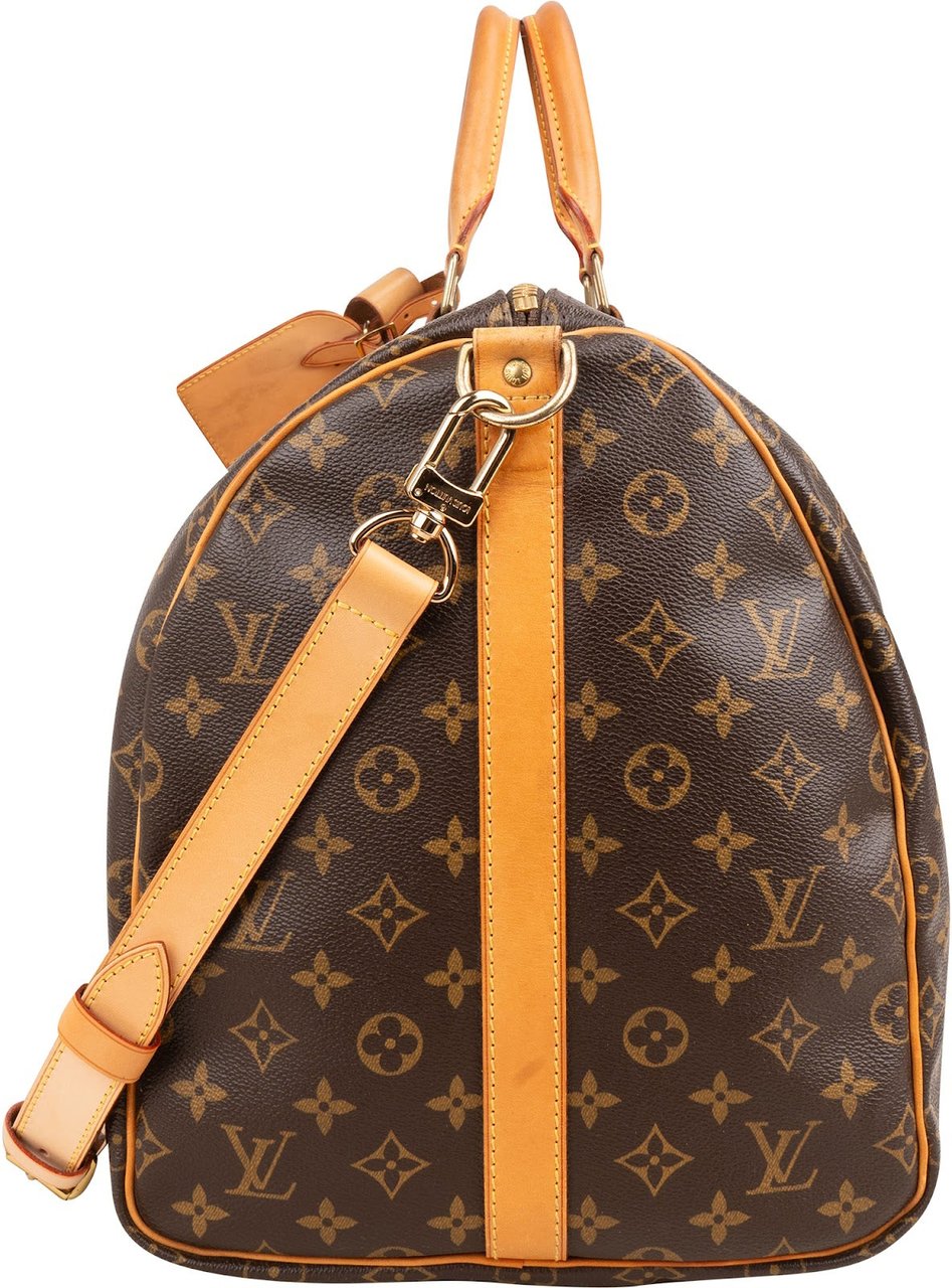 Louis Vuitton Louis Vuitton Monogram Canvas Keepall 55 Bandoulière Travel Bag Bruin