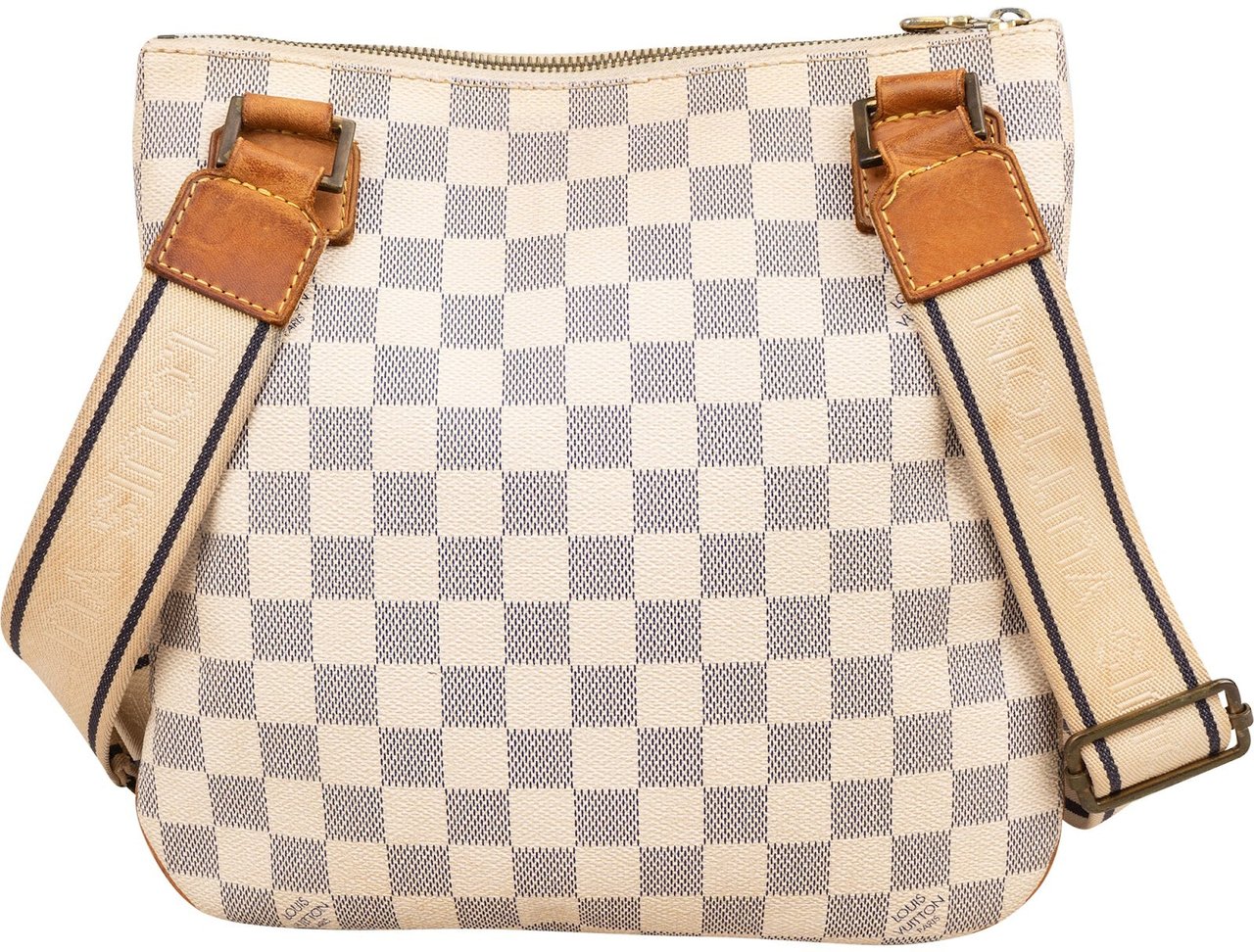 Louis Vuitton Monogram Damier Azur Canvas Pochette Bosphore Crossbody Bag Wit