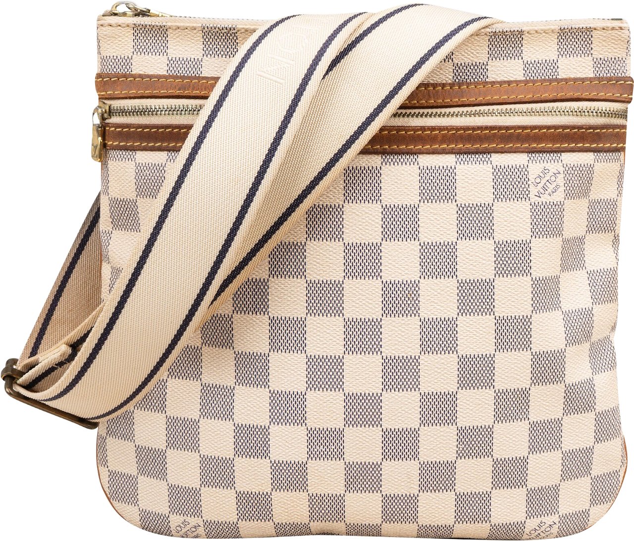 Louis Vuitton Monogram Damier Azur Canvas Pochette Bosphore Crossbody Bag Wit