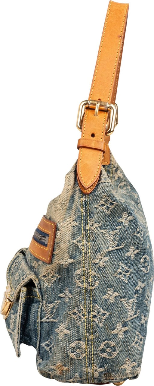 Louis Vuitton Louis Vuitton Monogram Denim Baggy PM Shoulder Bag Blauw