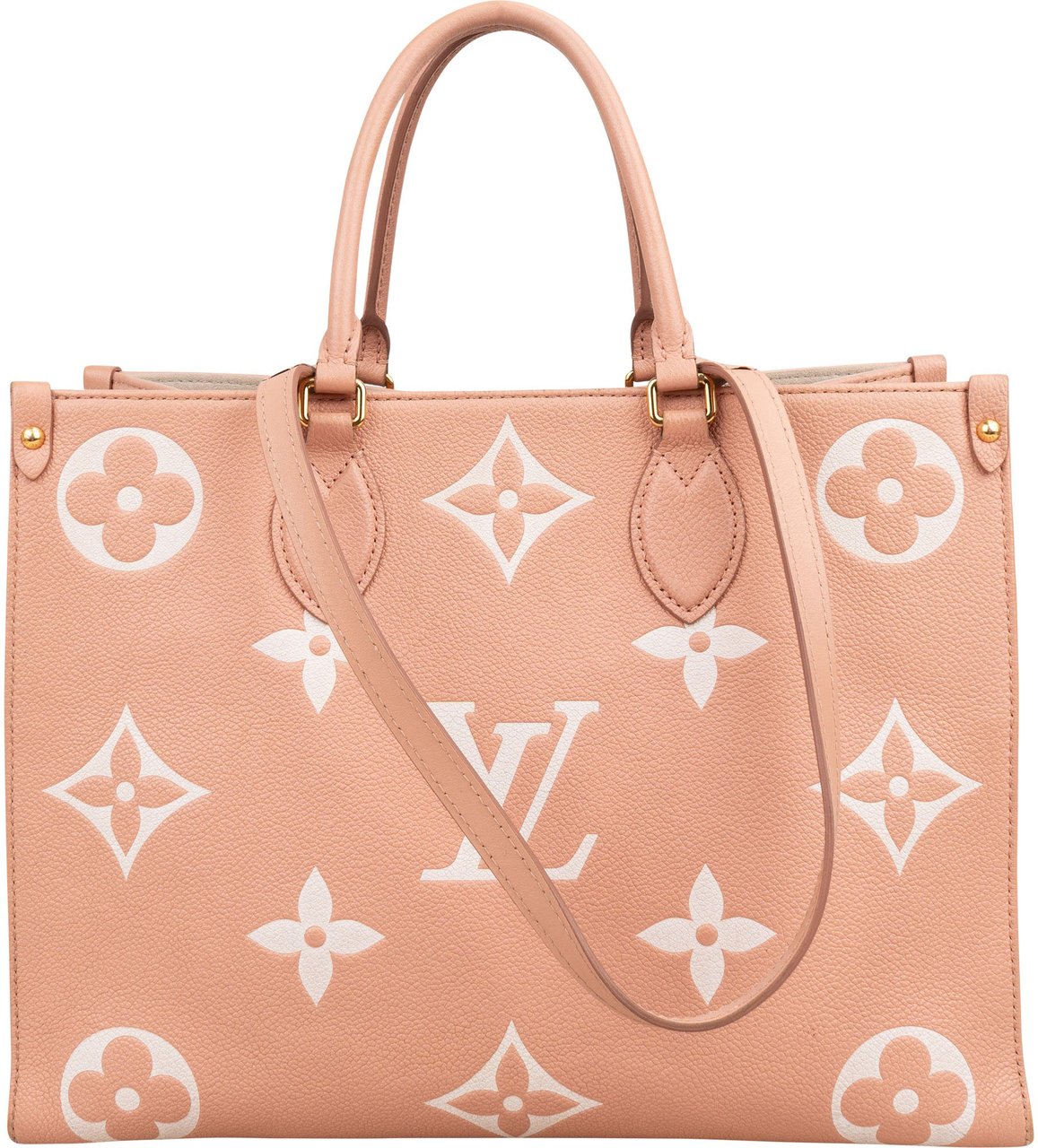 Louis Vuitton Leather Monogram Empreinte Giant OnTheGo MM Handbag Rood