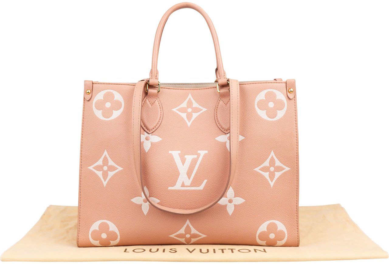 Louis Vuitton Leather Monogram Empreinte Giant OnTheGo MM Handbag Rood