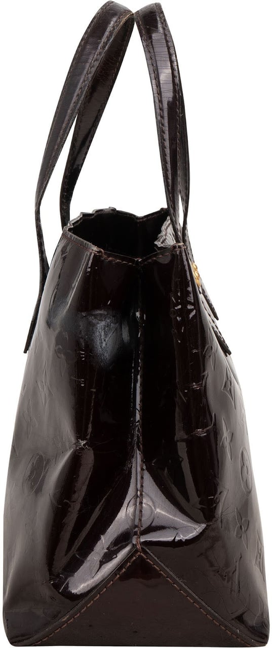 Louis Vuitton Monogram Vernis Wilshire PM Handbag Bruin