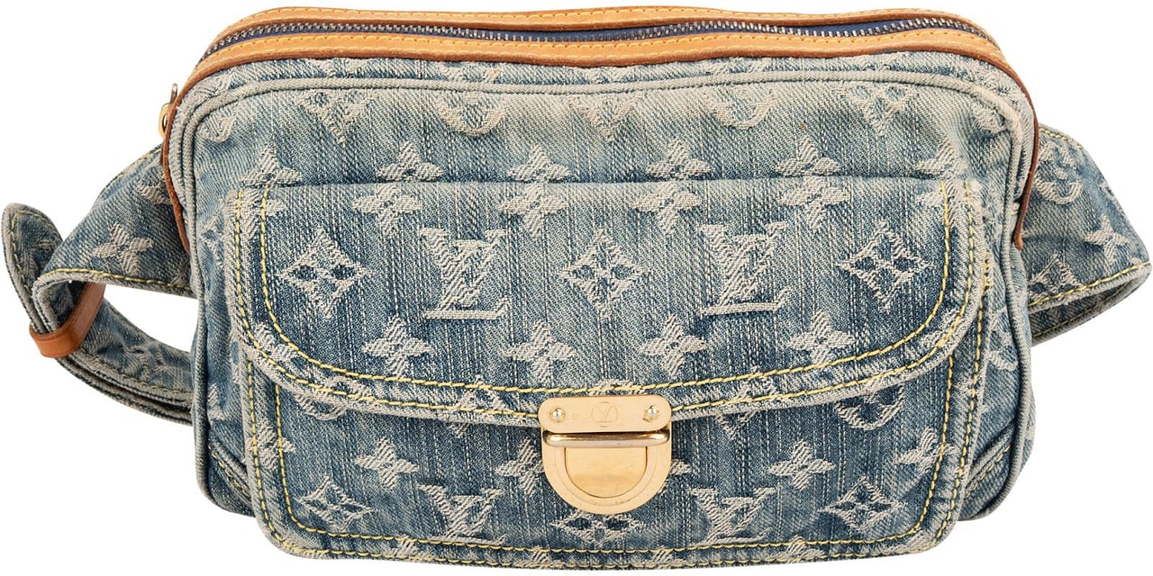 Louis Vuitton Louis Vuitton Monogram Denim Crossbody Bum Bag Blauw