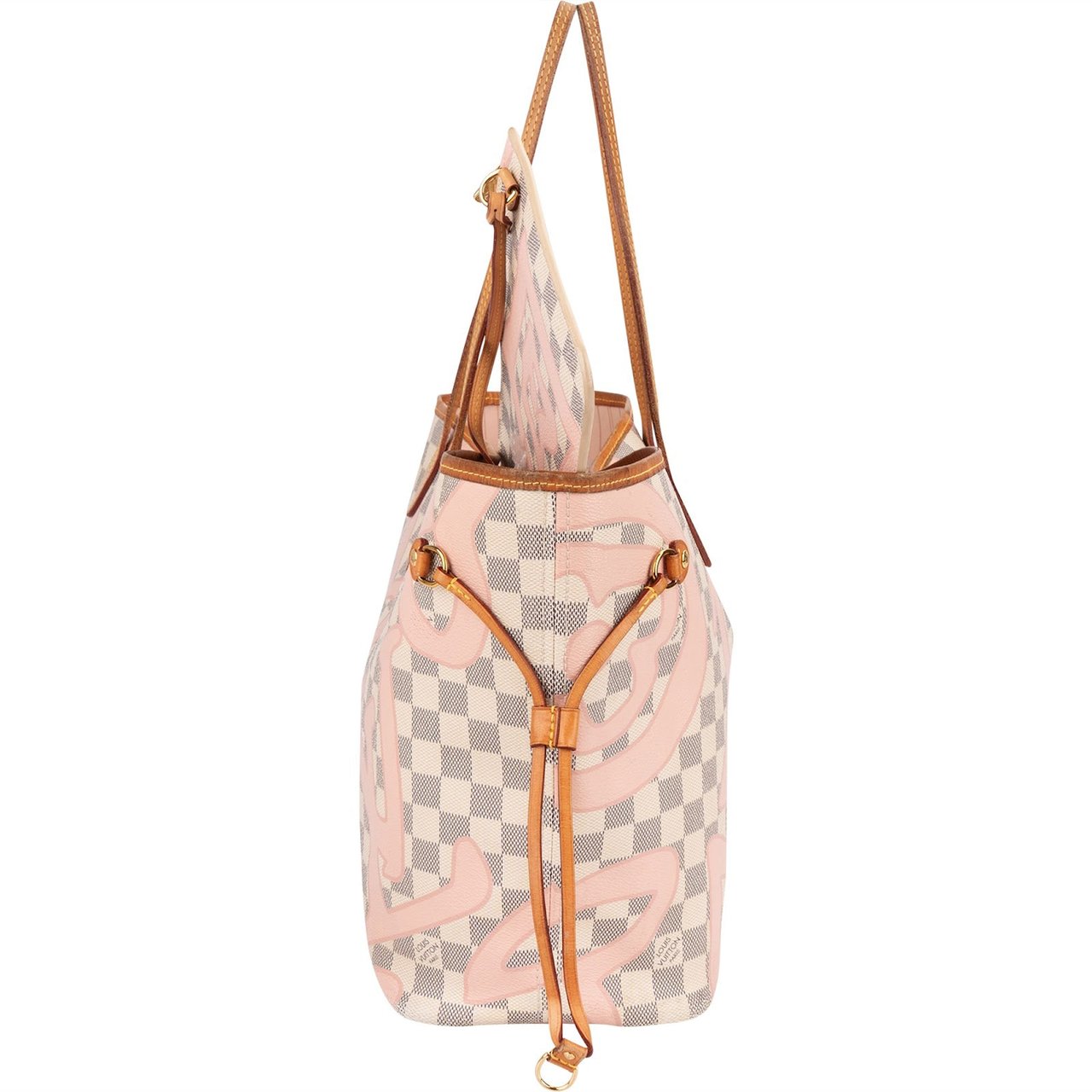 Louis Vuitton Limited Monogram Damier Azur Tahitienne Neverfull MM Shoulder Bag Wit