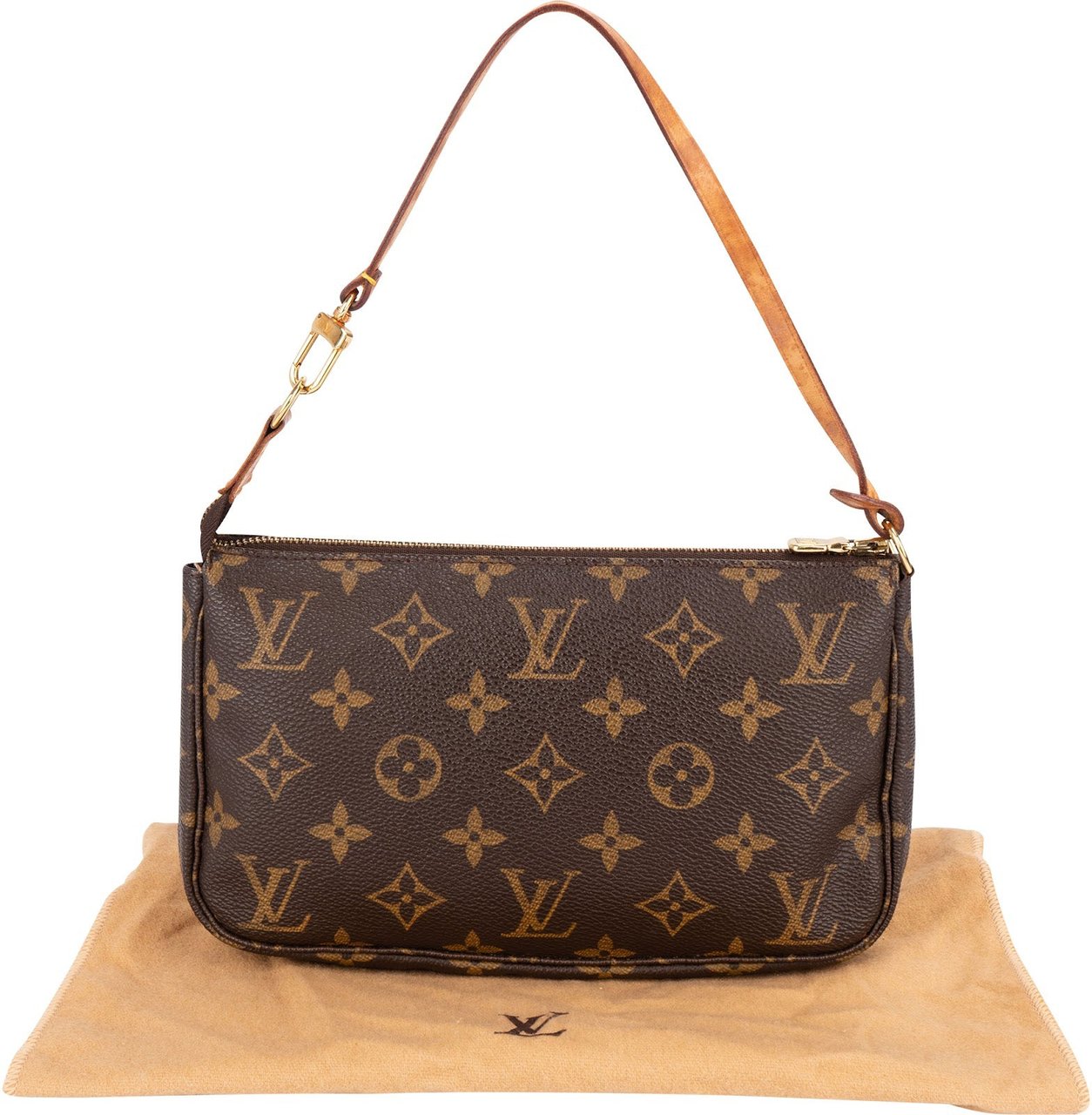 Louis Vuitton Louis Vuitton Monogram Canvas Pochette Accessoires Handbag Bruin