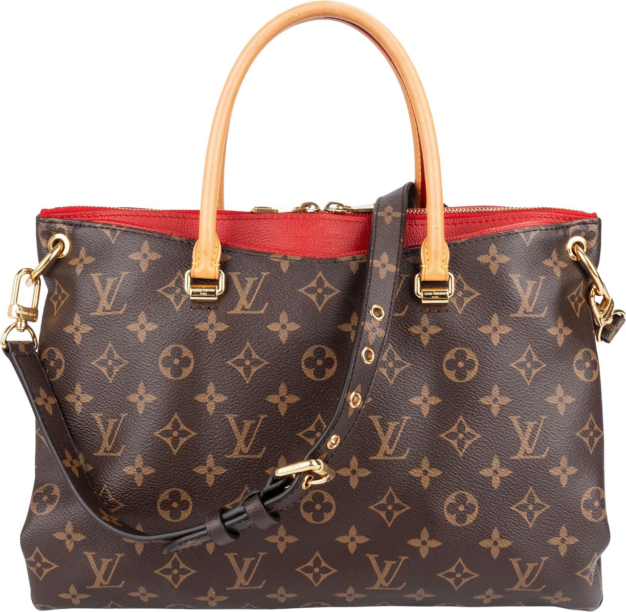 Louis Vuitton Louis Vuitton Monogram Canvas Pallas MM Handbag Bruin