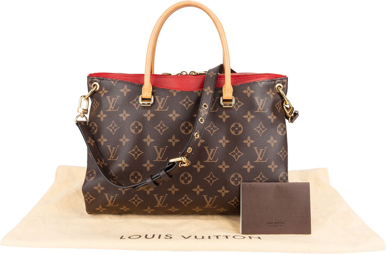 Louis Vuitton Louis Vuitton Monogram Canvas Pallas MM Handbag Bruin