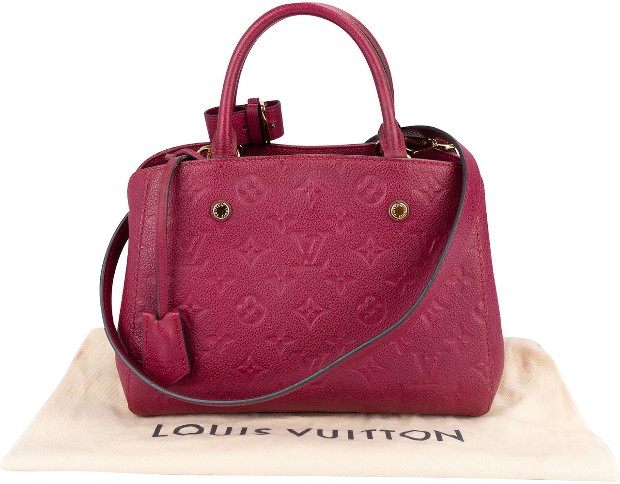 Louis Vuitton Louis Vuitton Leather Monogram Empreinte Montaigne BB Handbag Roze