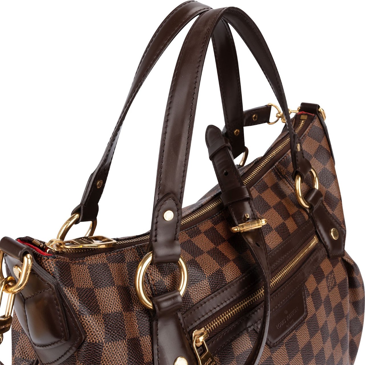 Louis Vuitton Monogram Damier Ebene Evora MM Handbag Bruin