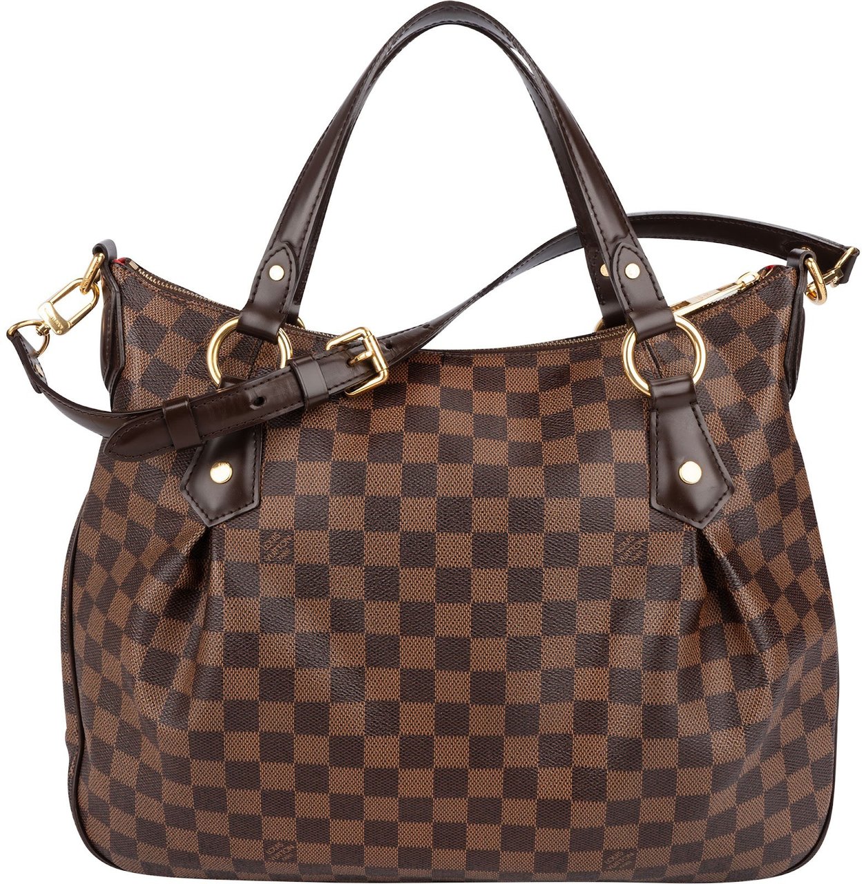Louis Vuitton Monogram Damier Ebene Evora MM Handbag Bruin
