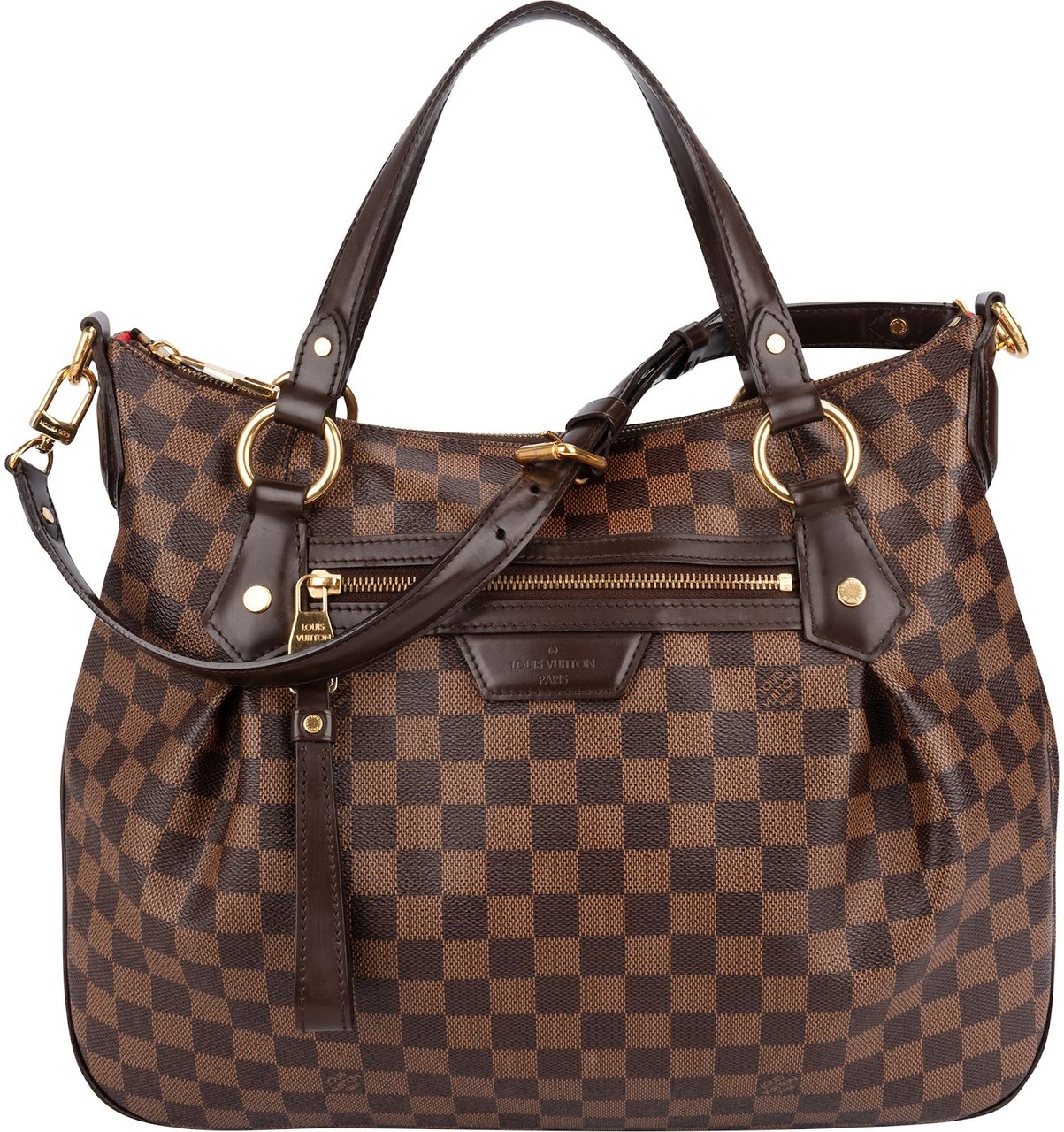 Louis Vuitton Monogram Damier Ebene Evora MM Handbag Bruin