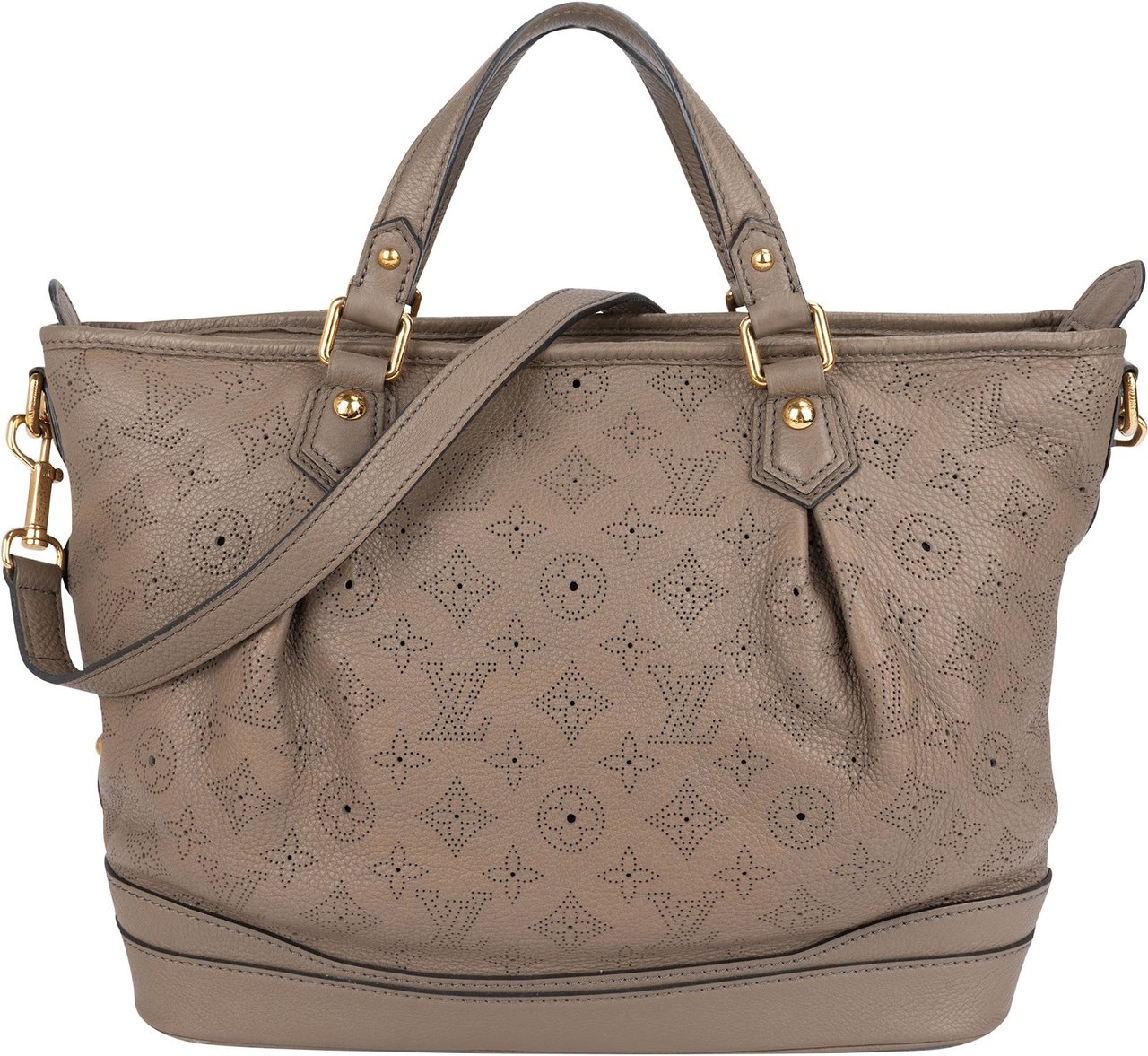 Louis Vuitton Louis Vuitton Monogram Mahina Leather Stellar PM Crossbody Bag Taupe