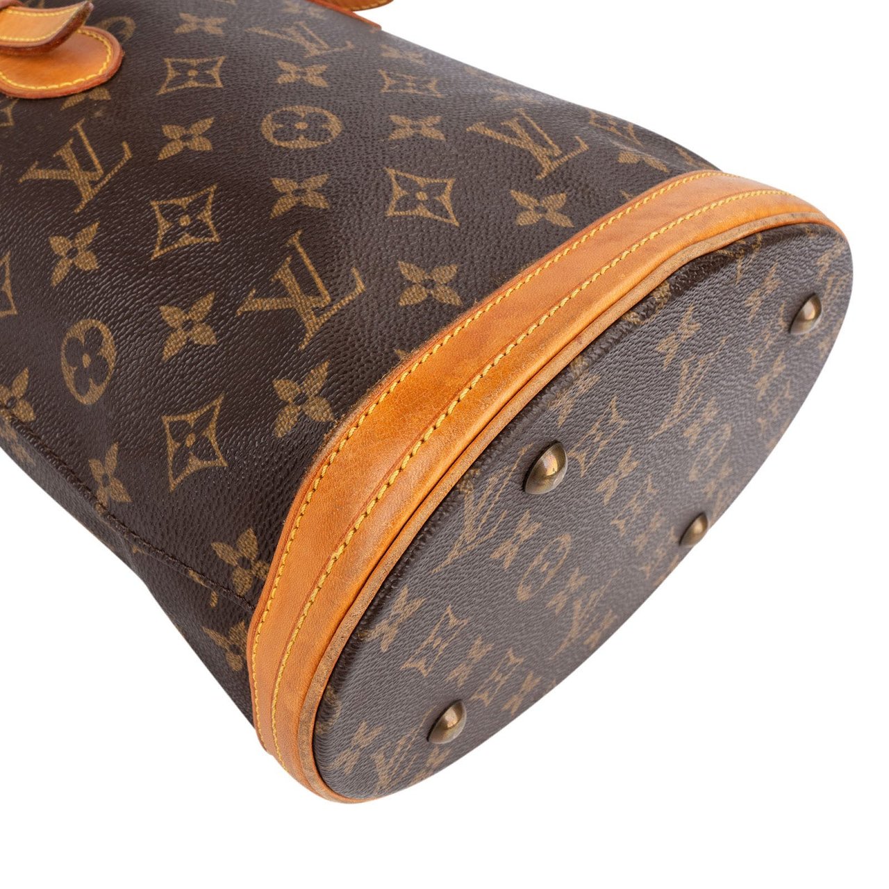 Louis Vuitton Monogram Canvas Bucket PM Shoulder Bag Bruin