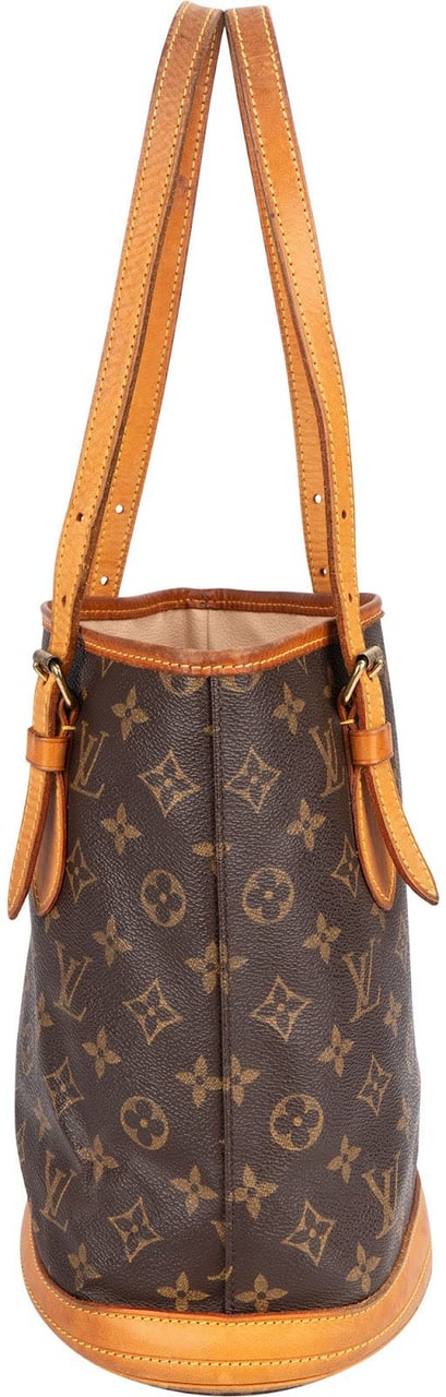 Louis Vuitton Monogram Canvas Bucket PM Shoulder Bag Bruin