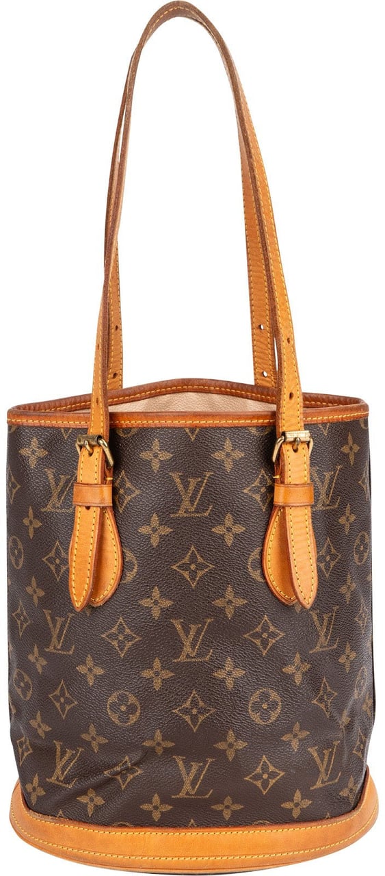 Louis Vuitton Monogram Canvas Bucket PM Shoulder Bag Bruin