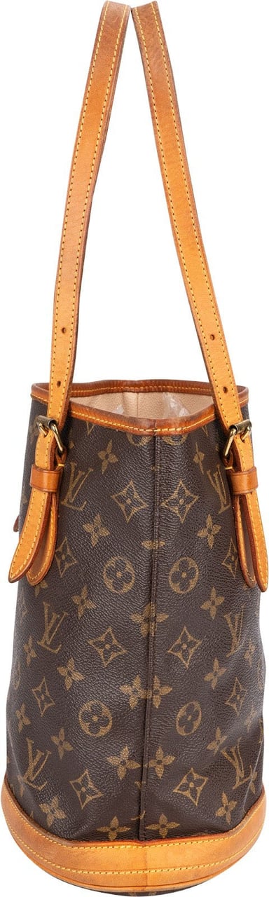 Louis Vuitton Monogram Canvas Bucket PM Shoulder Bag Bruin