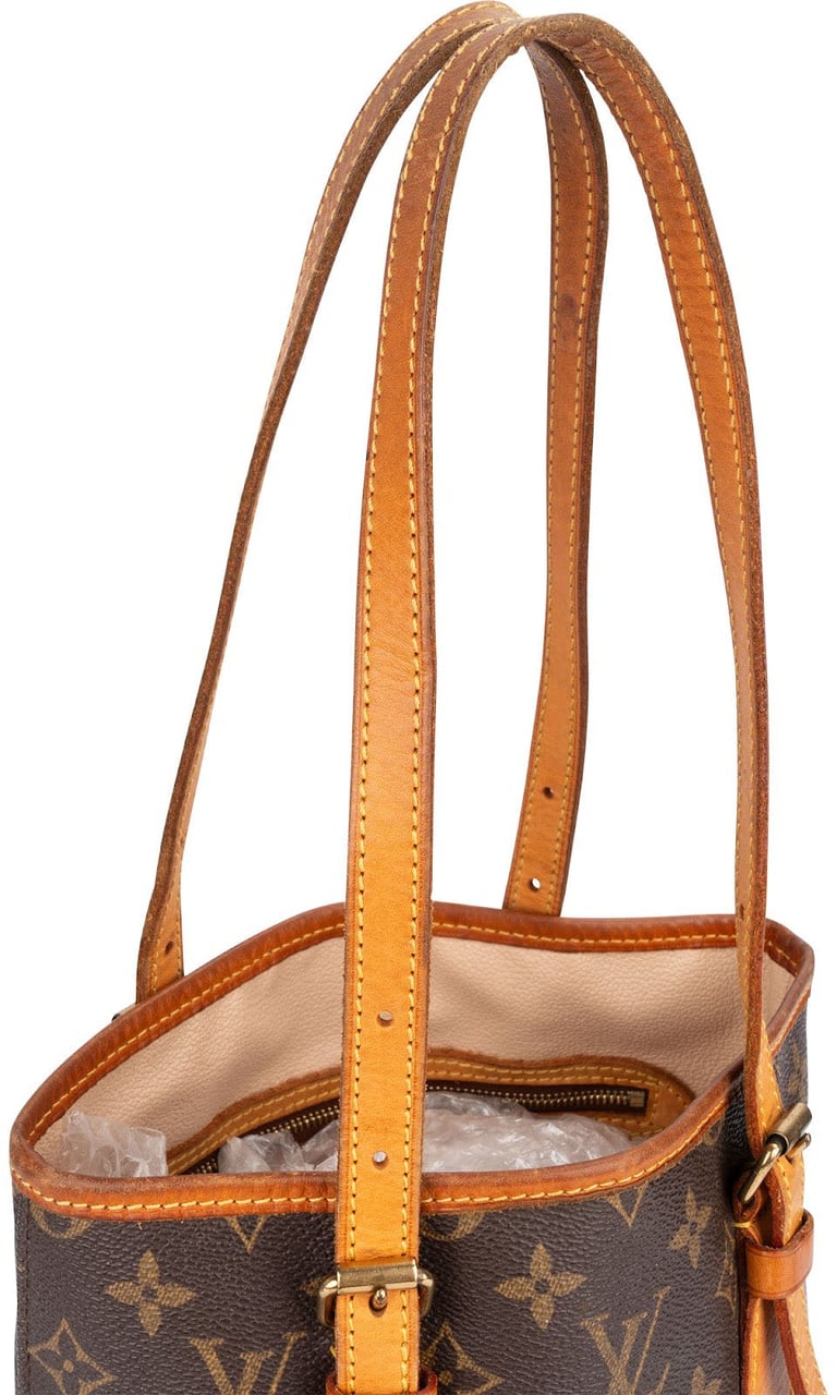 Louis Vuitton Monogram Canvas Bucket PM Shoulder Bag Bruin